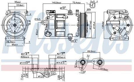 Компресор кондиціонера NISSENS 89348