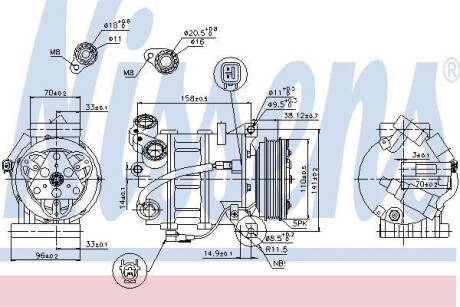 Компресор кондиціонера NISSENS 89350