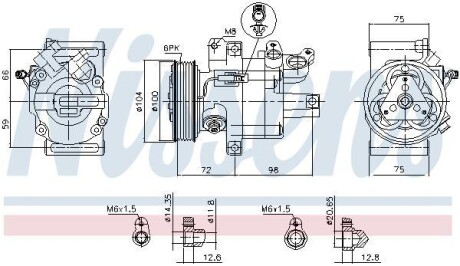 Компресор кондиціонера NISSENS 89399