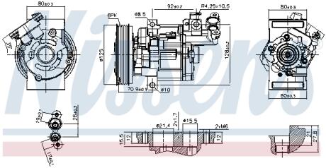 Компресор кондиціонера NISSENS 89579