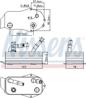 Радіатор оливний NISSENS 91353