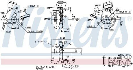 Турбіна NISSAN PATHFINDER III (R51) (05-) 2.5 dCi NISSENS 93056