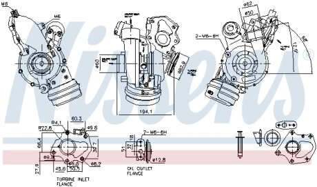 Турбіна NISSAN/OPEL/RENAULT/MB 2.3 DCI M9T 09/2017 - NISSENS 93856