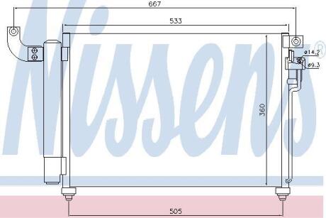 Радіатор кондиціонера NISSENS 940003