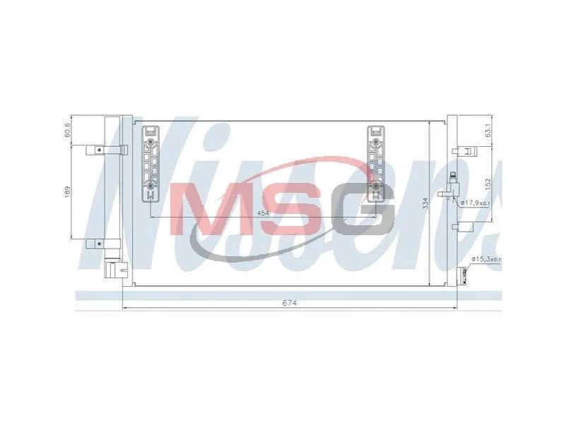 Радіатор кондиціонера First Fit NISSENS 940042 (фото 1)