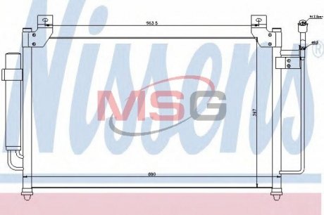 Конденсер кондіционера MAZDA (вир-во) NISSENS 940049