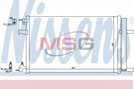 Конденсер кондиціонера NISSENS 940135