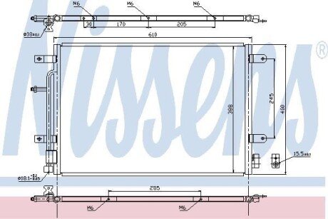 Конденсер кондіционера AUDI A4 3.0D 05- NISSENS 940139