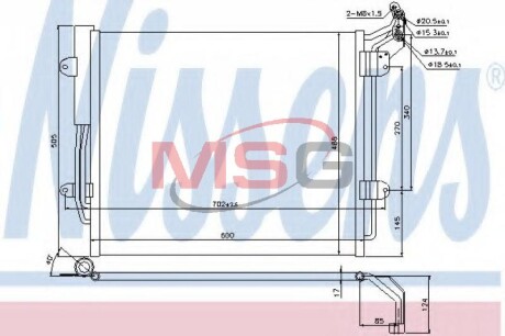 Конденсер кондиціонера NISSENS 940256