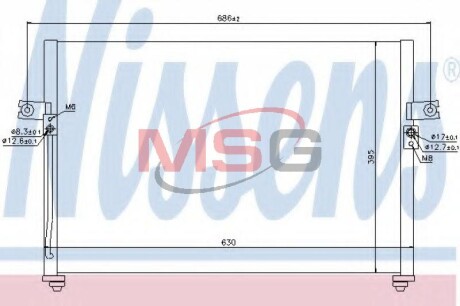 Конденсер кондиціонера NISSENS 94038