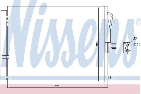 Конденсер кондиціонера NISSENS 940428