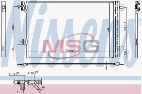 Конденсер кондиціонера NISSENS 940732