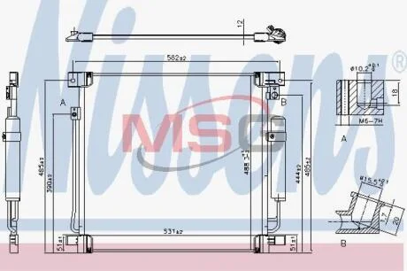 Конденсер кондиціонера NISSENS 941078