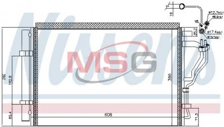 Радіатор кондиціонера NISSENS 941126