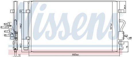 Конденсер кондиціонера NISSENS 941181