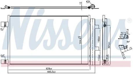 Конденсер кондиціонера NISSENS 941284