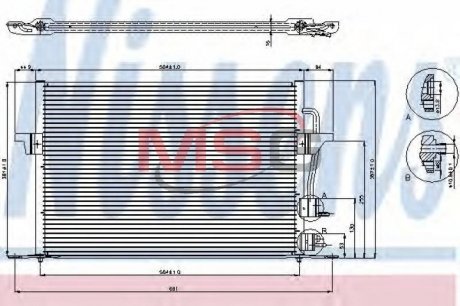 Конденсер кондіционера FORD NISSENS 94308