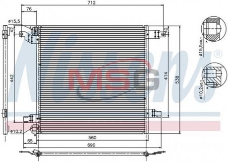 Конденсер кондіционера MERCEDES NISSENS 94568