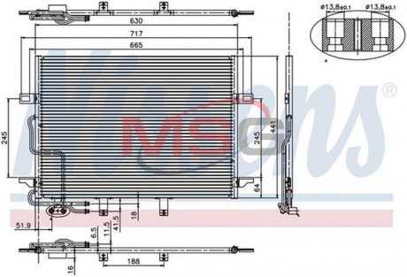 Конденсер кондіционера MERCEDES NISSENS 94614