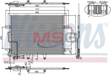Конденсер кондіционера MERCEDES NISSENS 94614