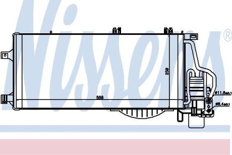Конденсер кондиціонера NISSENS 94722