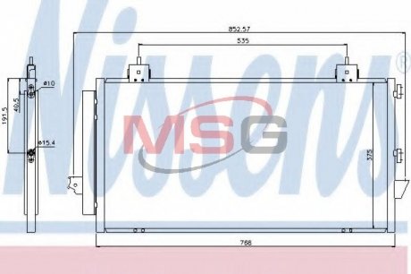 Конденсер кондіционера TOYOTA NISSENS 94741