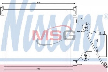 Конденсер кондиціонера NISSENS 94805