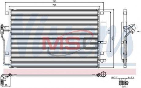 Конденсер кондіционера MERCEDES, VW NISSENS 94917 (фото 1)