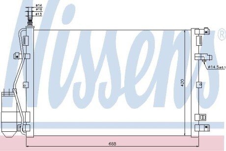 Радіатор кондиціонера First Fit NISSENS 94937