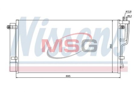 Конденсер кондиціонера NISSENS 94992