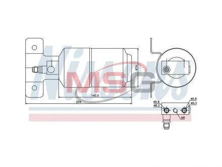 Осушувач (вир-во Nissens) NISSENS 95169