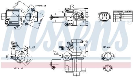Клапан рециркуляції NISSENS 98199