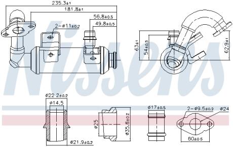 Радіатор відпрацьованих газів NISSENS 989407