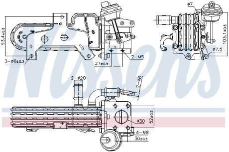 Радіатор відпрацьованих газів NISSENS 989420