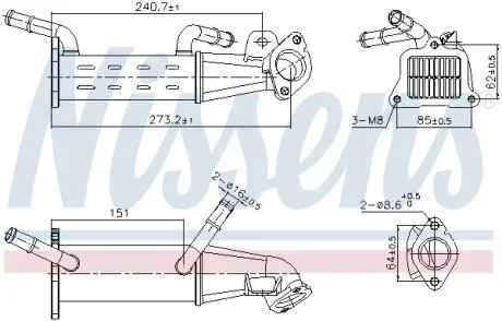 Радіатор системи EGR NISSENS 989451