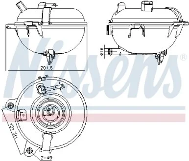 Бачок розширювальний з кришкою VW Golf 2012 (вир-во Nissens) NISSENS 996130