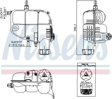 Бачок розширювальний з кришкою BMW 1/ 2/ X1 SERIES (вир-во Nissens) NISSENS 996185