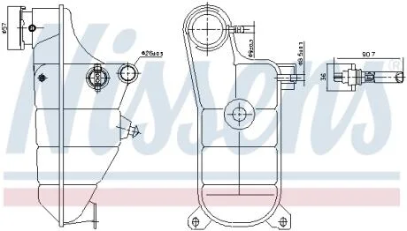 Розширювальний бачок NISSENS 996364