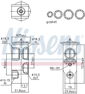 Клапан кондиціонера NISSENS 999489