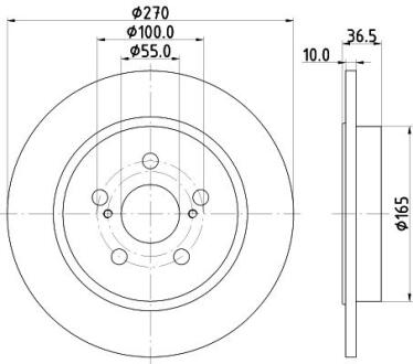 Диск гальмівний задній Corolla (E15,E18) (06-) Nisshinbo ND1133K