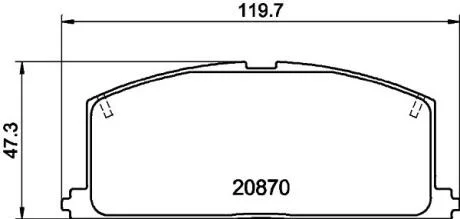 Колодки тормозные дисковые передние Toyota Fortuner, Hilux 2.5, 2.7, 3.0 (05-)  NISSHINBO Nisshinbo NP1001