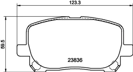 Колодки гальмівні дискові передні Toyota Avensis 2.0, 2.4 (01-11) NISSHINBO Nisshinbo NP1009