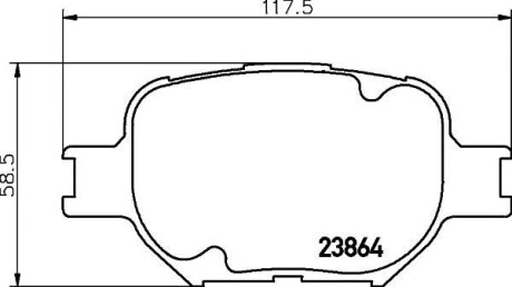 Колодки тормозные дисковые передние Toyota Corolla 1.6, 1.8 (14-) Nisshinbo NP1021