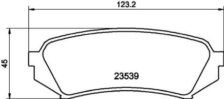Колодки гальмівні дискові задні Toyota Land Cruiser 100 4.2, 4.7 (98-) NISSHINBO Nisshinbo NP1029