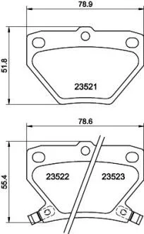 Колодки тормозные дисковые задние Toyota Yaris, Corolla 1.3, 1.4, 1.5, 1.6 (01-05)  NISSHINBO Nisshinbo NP1032