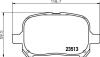 Колодки тормозные дисковые передние Toyota Camry 2.4, 3.0 (01-06)/Lexus RX 300 (00-03) Nisshinbo NP1033 (фото 1)