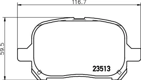 Колодки гальмівні дискові передні Toyota Camry 2.4, 3.0 (01-06)/Lexus RX 300 (00-03) NISSHINBO Nisshinbo NP1033