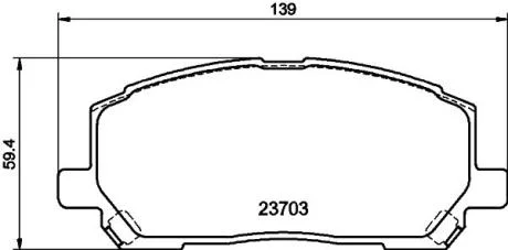 Колодки тормозные дисковые передние Lexus RX 300 3.0 (00-03)  NISSHINBO Nisshinbo NP1041