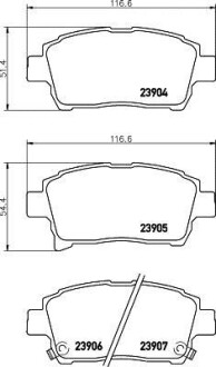 Колодки тормозные дисковые передние Toyota Corolla 1.5, 1.8 (02-07),Yaris 1.0, 1.3, 1.5, 1.8 (99-05) Nisshinbo NP1054
