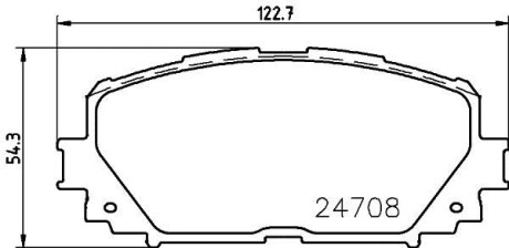 Колодки тормозные дисковые передние Toyota Yaris 1.3, 1.5, 1.8 (05-) Nisshinbo NP1060